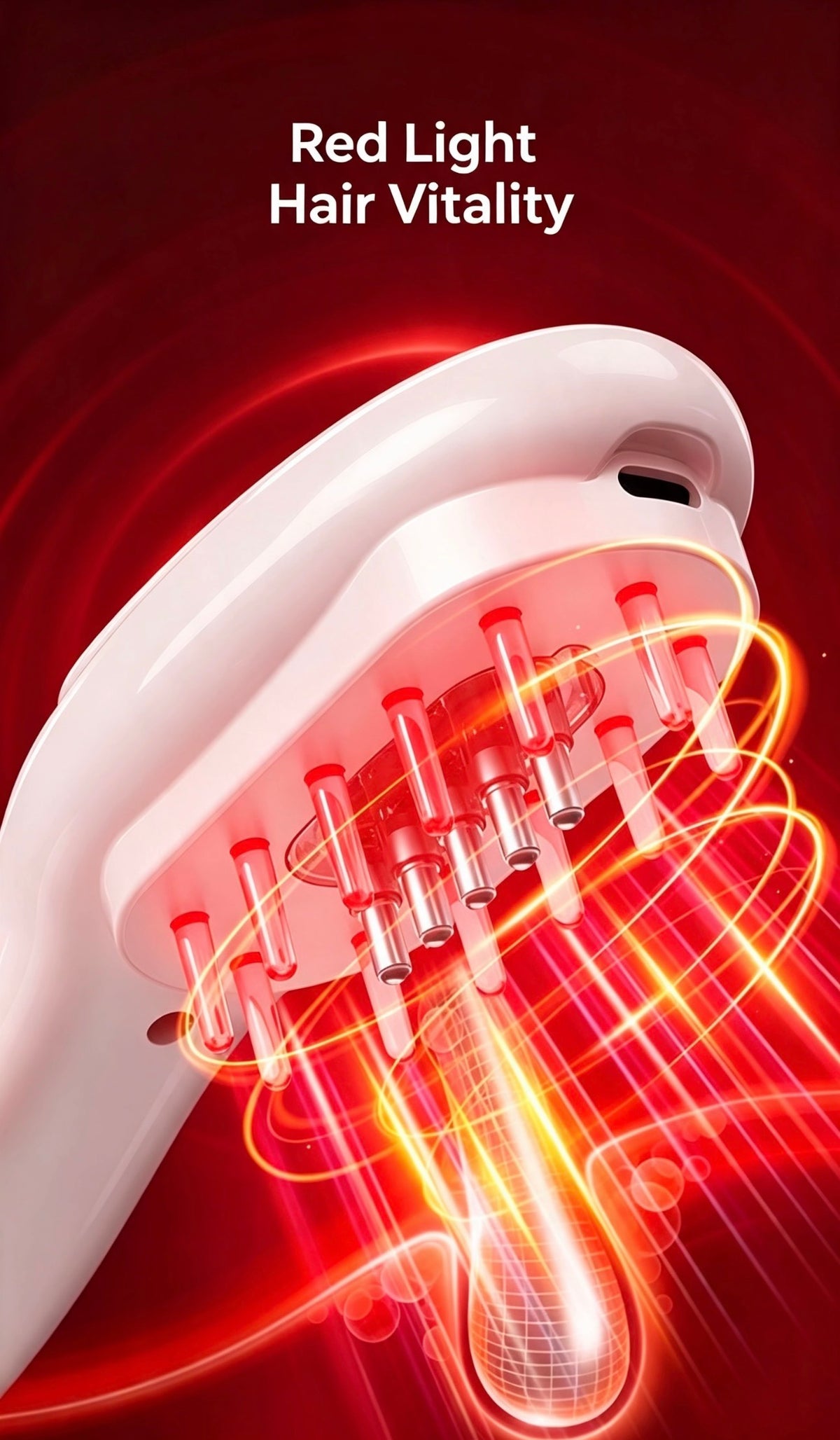 JEMAI GlowComb™ — Black Rechargeable Scalp Massager & Hair Oil Applicator