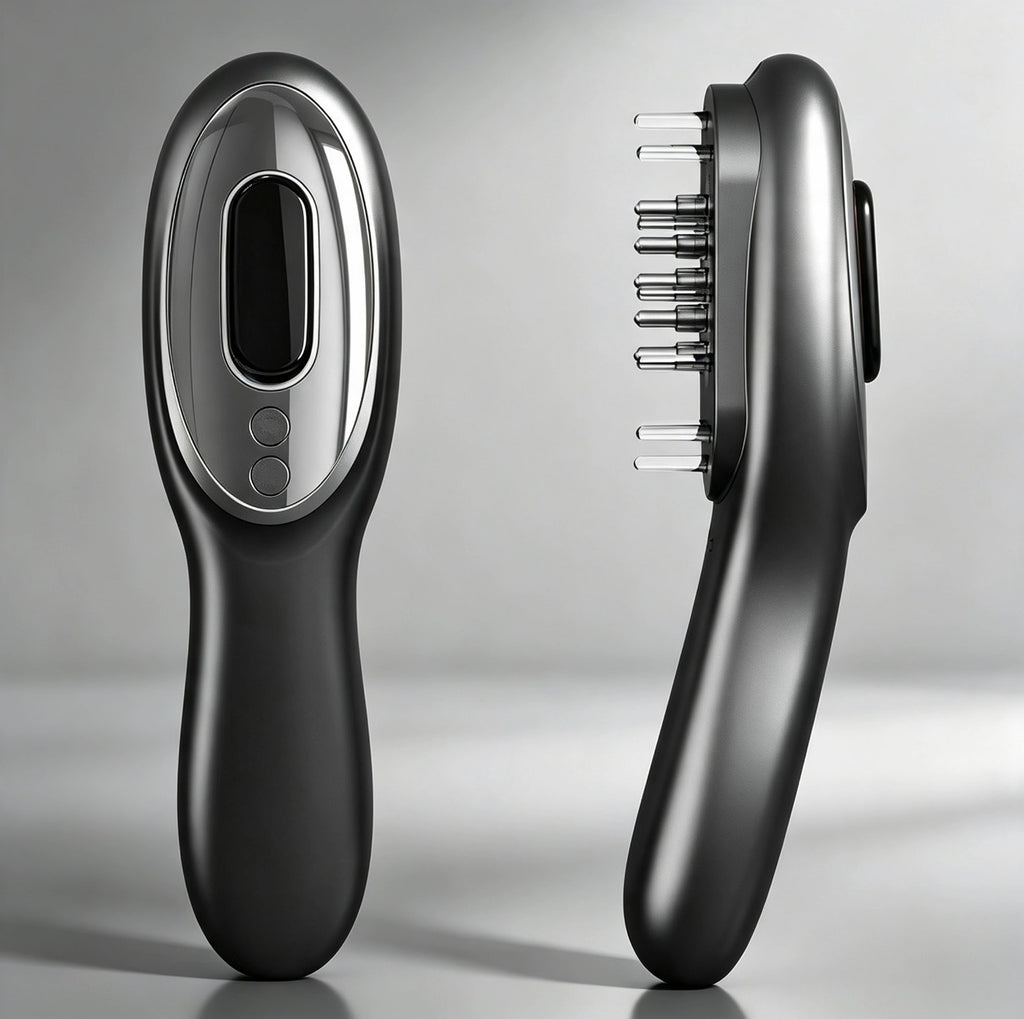 JEMAI GlowComb™ — White Rechargeable Scalp Massager & Hair Oil Applicator