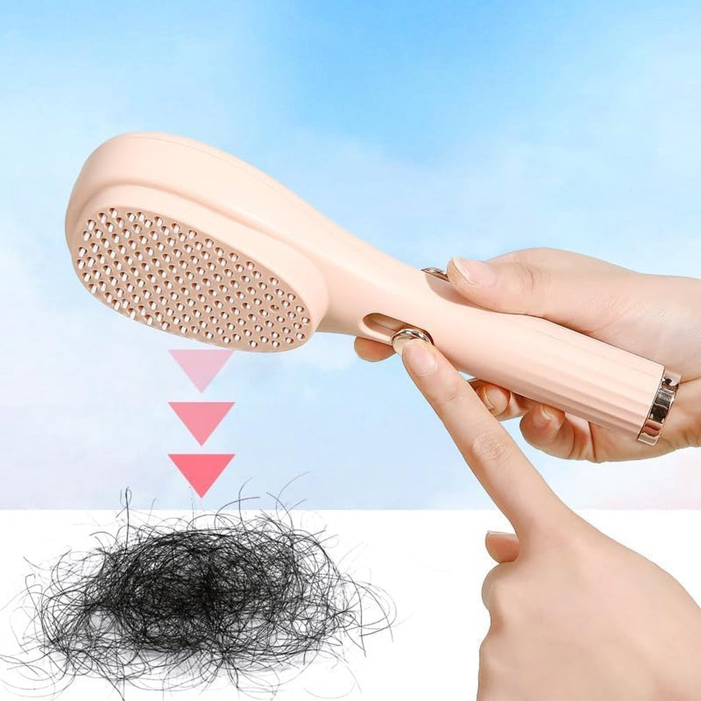 JEMAI Easy-Glide Self-Cleaning Comb – Beige ✨