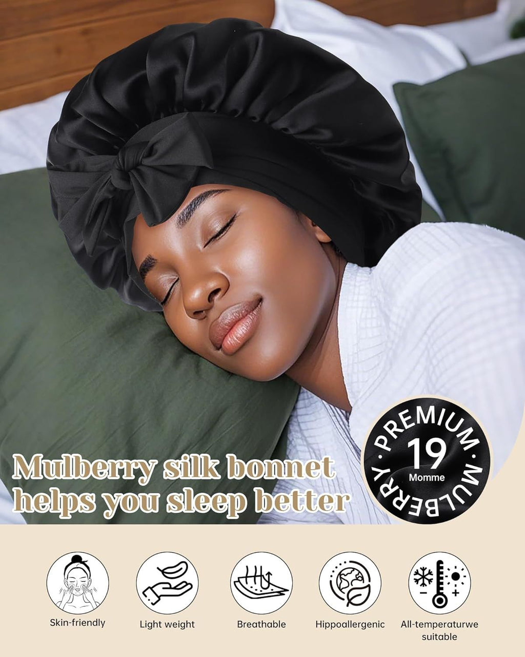 JEMAI Luxe Silk Sleep Cap