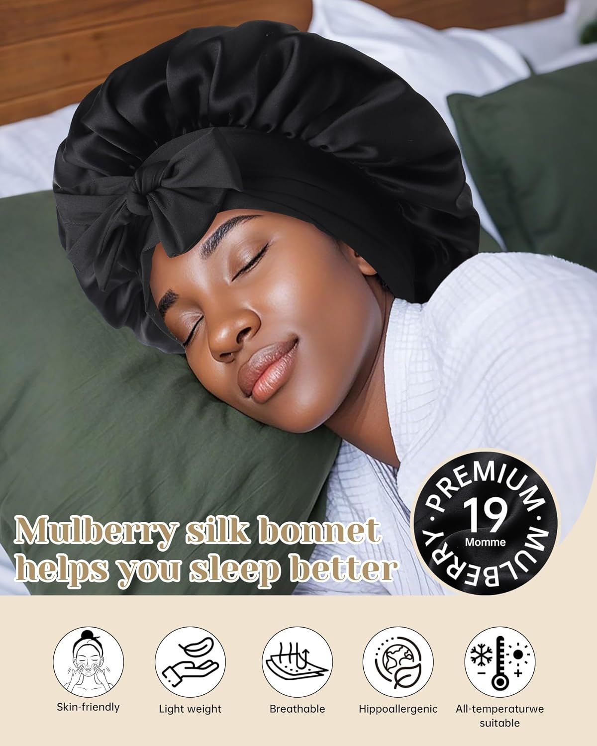 JEMAI Luxe Silk Sleep Cap