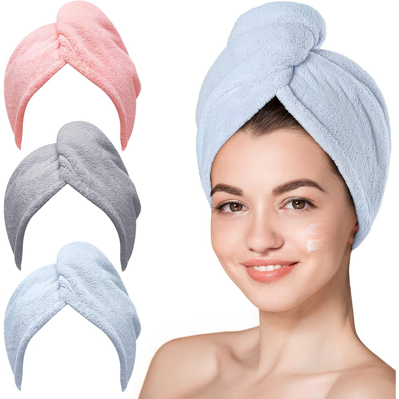 JEMAI Cloud Hair Towel Wraps – 3 Pack