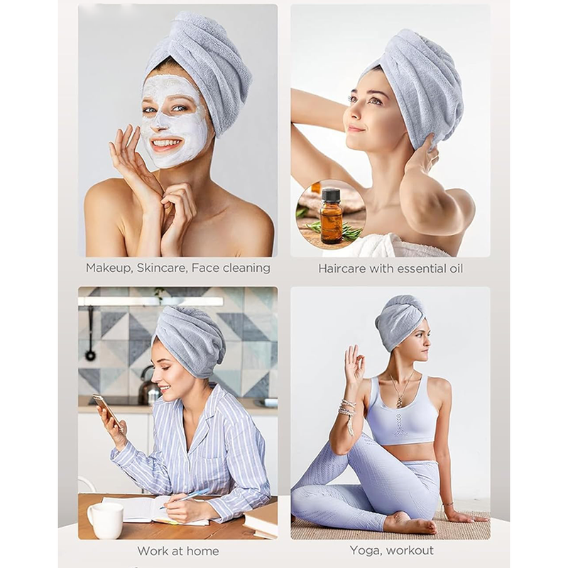 JEMAI Cloud Hair Towel Wraps – 3 Pack