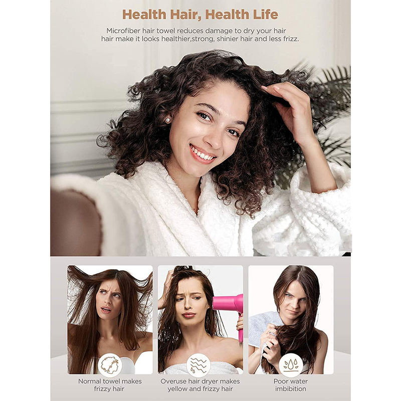 JEMAI Cloud Hair Towel Wraps – 3 Pack