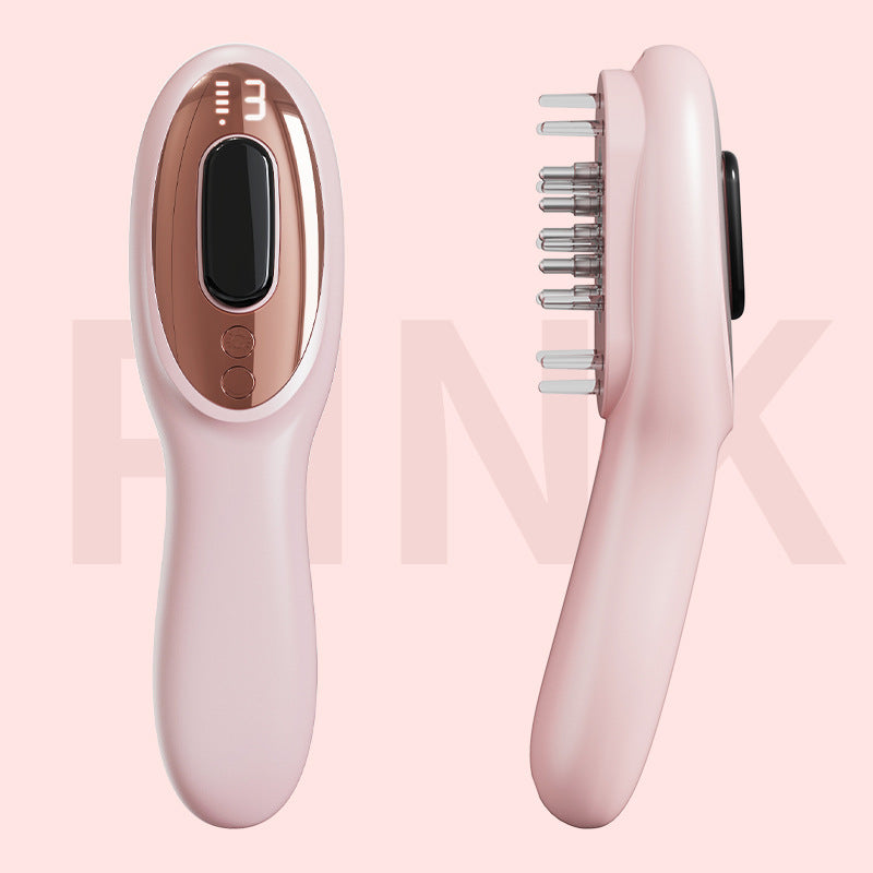 JEMAI GlowComb™ — Pink Rechargeable Scalp Massager Hair Oil Applicator